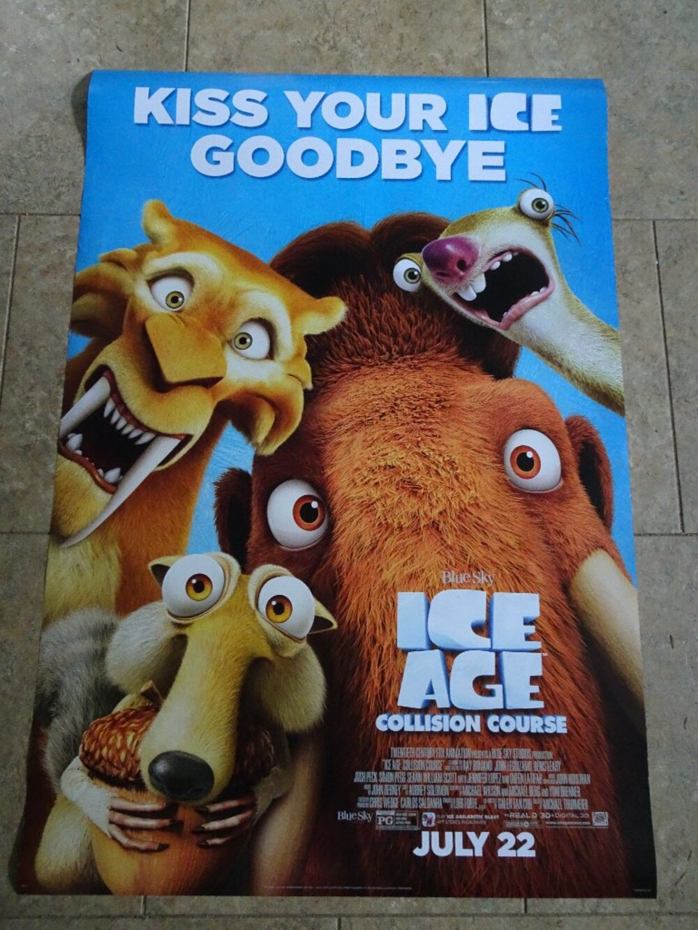 Ice Age Collision Course - Movie Poster Kiss Your Ice Goodbye with credits